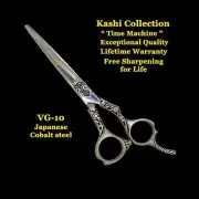 NEW KASHI PROFESSIONAL 6" BARBER SHEARS SCISSORS VG-10 JAP STEEL TIME MACHINE