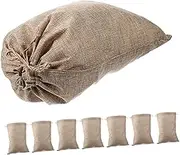 LABRIMP 8pcs Reusable Potato Sacks with Drawstring Closure Burlap Vegetable Storage Bags for Freshness and Organization for Potatoes Onions Fruits Nuts