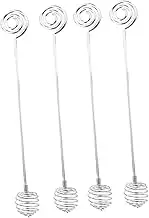 CONGARTENO 4pcs Stainless Steel Honey Stirrer Sticks Honey Dipper and Jam Stir Wands for Kitchen Use Lightweight and Portable for Jam and Milk Powder Mixing