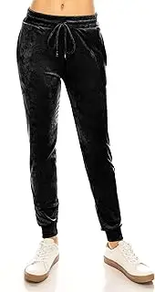 [Always] Women's Fluffy Plush Jogger Pants - Super Soft Winter Warm Cozy Pajama Furry Sleepwear Sweatpants