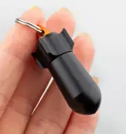 EDC Aluminium Alloy Keychain Waterproof Pill Capsula Case Box Outdoor Portable