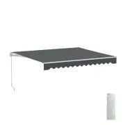 ALEKO 10 x 8 Feet Retractable Motorized Home Patio Canopy Awning, Grey Color