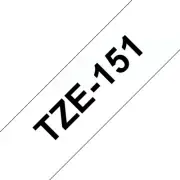 Brother P-touch TZe-151 24mm x 8m Black On Clear Gloss Laminated Labelling Tape