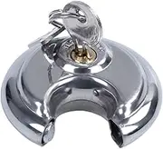 Peakloong 1x Padlocks Heavy Duty 70MM Round Circular DISC Padlock with 1 Keys