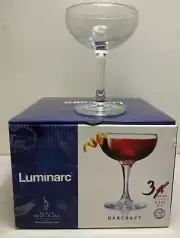 Set of 3 ~ Luminarc Bar Craft Champagne/ Coupe Cocktail Glasses 5.5 Oz.