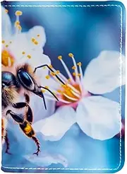[CWAGFEQZ] Passport Holder,Passport Cover,Passport Holder for Women Men Family,Bee Flower