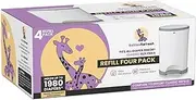 BabiesRefresh Refills Compatible with DEKOR CLASSIC Diaper Pail Refills | 4 Pack | Diaper Pail Odor Eliminator| Fresh Powder Scent | Each Diaper Bag Refill Holds up to 1980 Diapers | Diaper bin refill