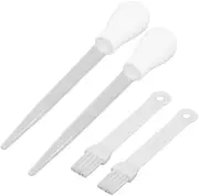 1Set Oil Dropper Seasoning Pump Kitchen Barbecue Tools with Measurement Markings for Easy Viewing Includes Oil Droppers Brushes Kitchen