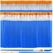 240 Pcs Small Paint Brush Bulk Flat Fine Tip Artist Paint Brushes Set Craft P...