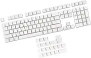 AsrMyjcx Pudding Full 108 Key Set PBT Keycap Set for Mechanical Keyboards, WhiteB, 320mm x 160mm x 30mm