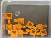 LEGO Parts - Orange Plate 1 x 1 w Clip - No 61252 - QTY 10