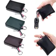 Men Women Leather Coin Purse Wallet Mini Dual Keyrings Change Pouch Card Holder