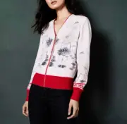 NWT Ted Baker Botanical Print Bomber Style Jacket, Light Pink, Ted 1 (US4)