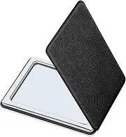 Compact Mirror for Men, Women and Girls, Black Travel Folding Vanity Makeup Mirrors for Purse,Handbag and Pocket, Portable Double-Sided Magnifying Cosmetic Mirror without Distortion