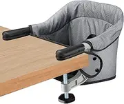 Fast Table Chair Hook on Chair Clip on Table Clamping Chair Portable Heavy Duty Feeding Seat, Fold-Flat Storage, Attach to Table Removable Travel Chair for Babies and Toddlers (Grey)