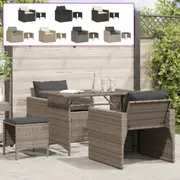 Garden Sofa Set with Cushions Modular Sofa Couch 4 Piece Poly Rattan vidaXL