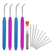 ZX Vision 4 Pieces Knitting Loom Hooks Ergonomic Rubber Handles Crochet Hooks...