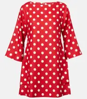 [Posse] Posse Nina polka-dot linen minidress UK 8 red