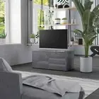 NNEVL TV Cabinet High Gloss Grey 80x34x36 cm Chipboard