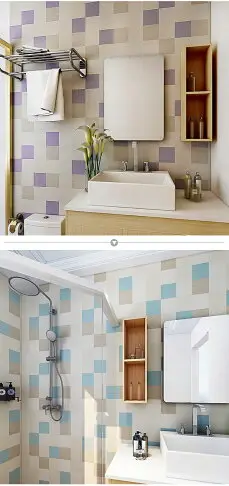 衛生間日式貼紙廚房防水瓷磚墻貼畫廁所自粘墻紙浴室裝飾和風壁紙