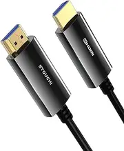 Stouchi Fiber Optic HDMI 2.1 Cable 20M/60ft 48Gbps Ultra High Speed 8K HDMI Cables CL3 Rated 10K 8K 60Hz 4K 120Hz Dynamic HDR eARC HDCP 2.2&2.3 Compatible for Apple TV 4K/Roku Ultra/Xbox Series X/PS5