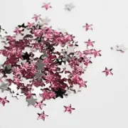 Approx. 4800 Pieces of 6mm Pink Flat Back Star Rhinestones