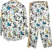 Peter Alexander Womens Sesame Street Pajamas Set Size M Bamboo Flannelette Retro