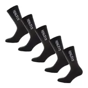Henleys Mens Crew Socks 3 Pack OSFA (Black)