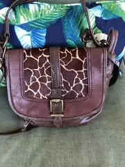 BNWT THE SAK SILVERLAKE STYLE 105861 GIRAFFE CALF-HAIR SHOULDER BAG