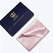 Two-Sided 100% Mulberry Silk Hypoallergenic Pillowcase Slip Skin Face Hair Beauty Care Gift Box, Grade 6A (Pink)