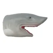 4PC Children Silicone Funny Simulation Doll Puppet Mold Finger Toys Grey shark