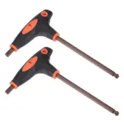 7mm Ball End Hex Key T-Handle Wrench Spanner, Metric S2 Steel 2 Pcs