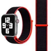 For Apple Watch SE,40-mm Case,Nylon Watch Band,Fastener,Red