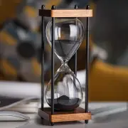 (Black) - Hourglass 30 Minute Sand Timer, Colourful Gift Package Sand Clock