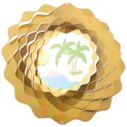 Wind Spinner Palm Tree Stainless Steel Laser Cut + Powder Coated + Swivel