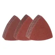 60pcs 40/60/80 Grits 80mm Aluminum Oxide Triangular Sandpaper Set Sanding Pads