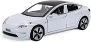 Toy Car Model 3 Diecast Metal Model Cars Pull Back car for Boys and Girls Age 3 - 12 Years Old (White)