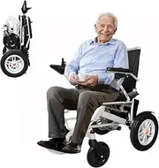 Electric Wheelchair with 20" Wide Seat,330 lbs Capacity All Terrain Electric Wheelchair Heavy Duty,500W Power Wheelchair,Foldable Motorized Wheelchairs for Senior(Silver)