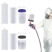 10X Disposable Paint Sprayer Gun Mixing Cup for HVLP Paint Spray Paint Gun