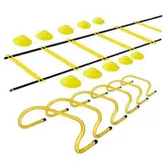 Sports Speed Agility Training Set Agility Ladder Hurdles Set Equipped with 10