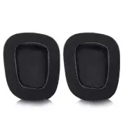 2 Pcs Headset Sponge Earpads For Logitech G633 / G933 - Black Gel