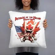 Maple Mayhem: A Tasty Twist on Canadian Pride Design #1 Basic Pillow
