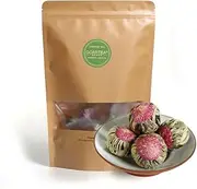 GOARTEA 12Pcs Blooming Tea Flowers Balls Green Tea Ball Blooming Flower Tea Artistic - Individually Sealed Fresh Natural Gift Set Pack