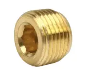 Midland Metal 28-095 28095 3/8” Brass Pipe Countersunk Hex Plug Fitting