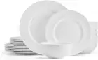 Mikasa Parchment 18 Piece White Bone China Lightweight Chip Resistant Dinnerwar
