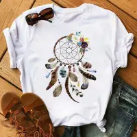 在飛比找蝦皮購物優惠-Dreamcatcher Women Tshirt大尺碼捕夢