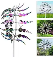 Magical Metal Windmill - 3D Kinetic Wind Spinner for Yard & Garden, Outdoor Metal Wind Sculpture