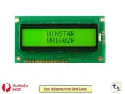 2pcs WH1602A-YYH-JT# | LCD DOT MATRIX DISPLAY 16×2 YELLOW/GREEN BACKLIGHT STN