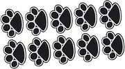 SMASOLO 10pcs Cartoon Dog Paw Embroidered Clothing Patch Stickers Sew Appliques for Jeans Bags Hats Fun DIY Decoration for Personalization and Repair