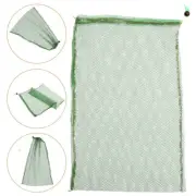 4Pcs Mesh Clam Bags Seafood Storage Bag Drawstring Mesh Pouch Seafood Mesh Bags